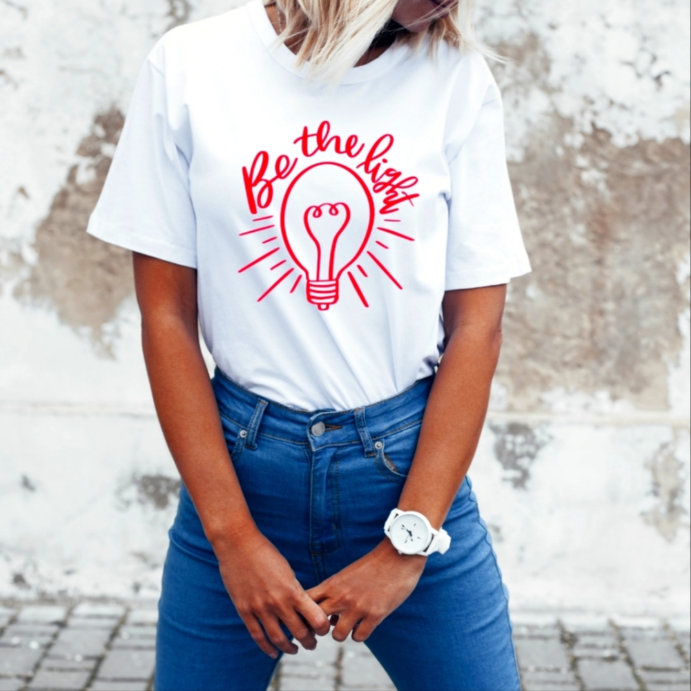 Be the light, christian quote t-shirt